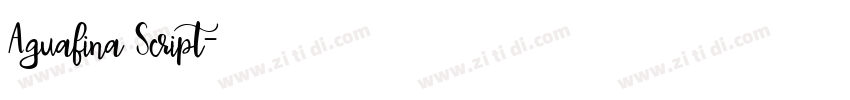 Aguafina Script字体转换